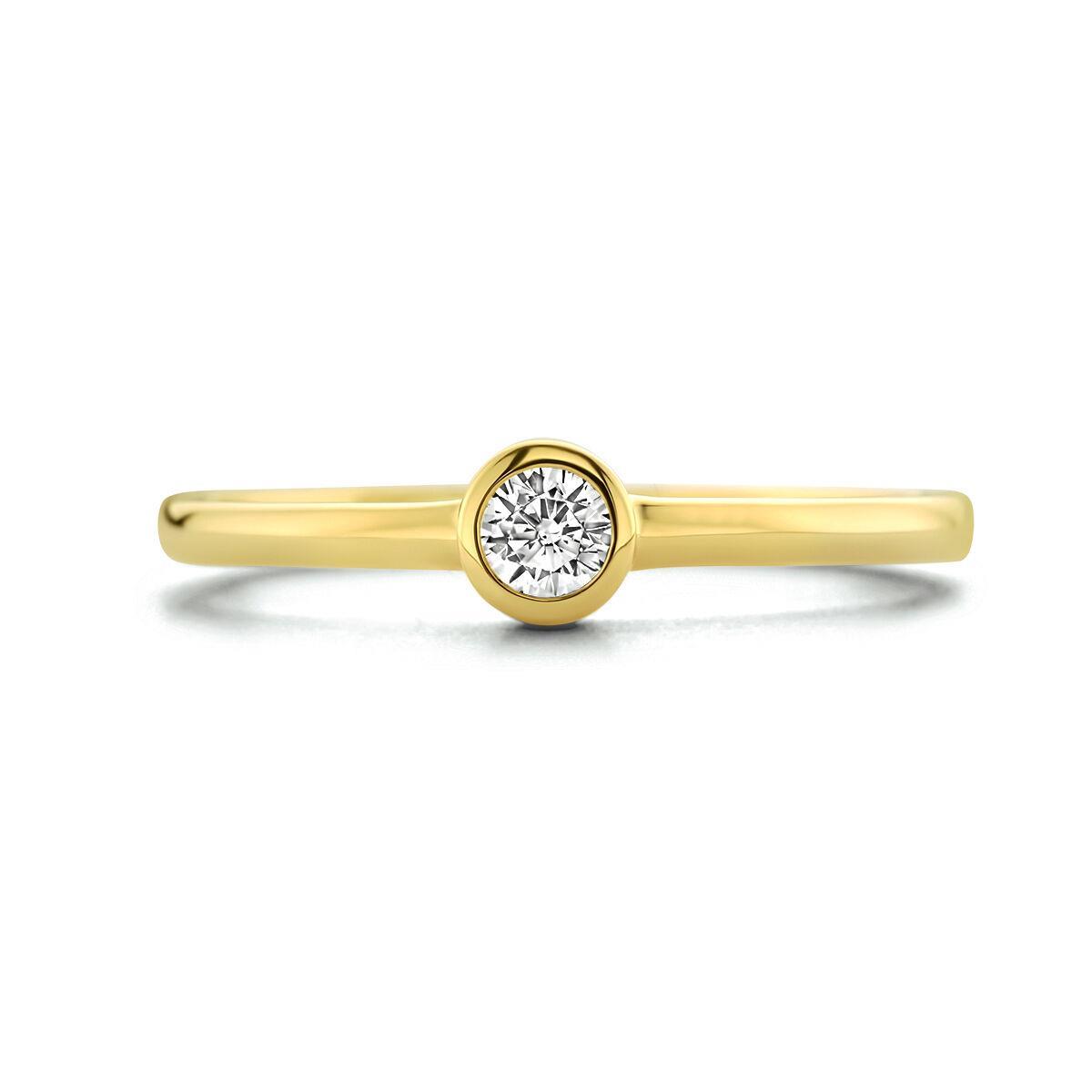 Solitaire Ring Zargenfassung Zirkonia