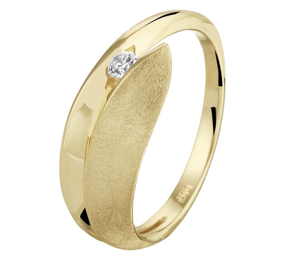 Gelbgold Ring mit Brillant