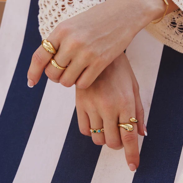 Ania Haie Goldener Bold Dome Ring