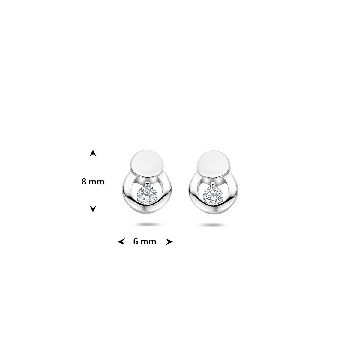 Ohrstecker Silber mit Zirkonia