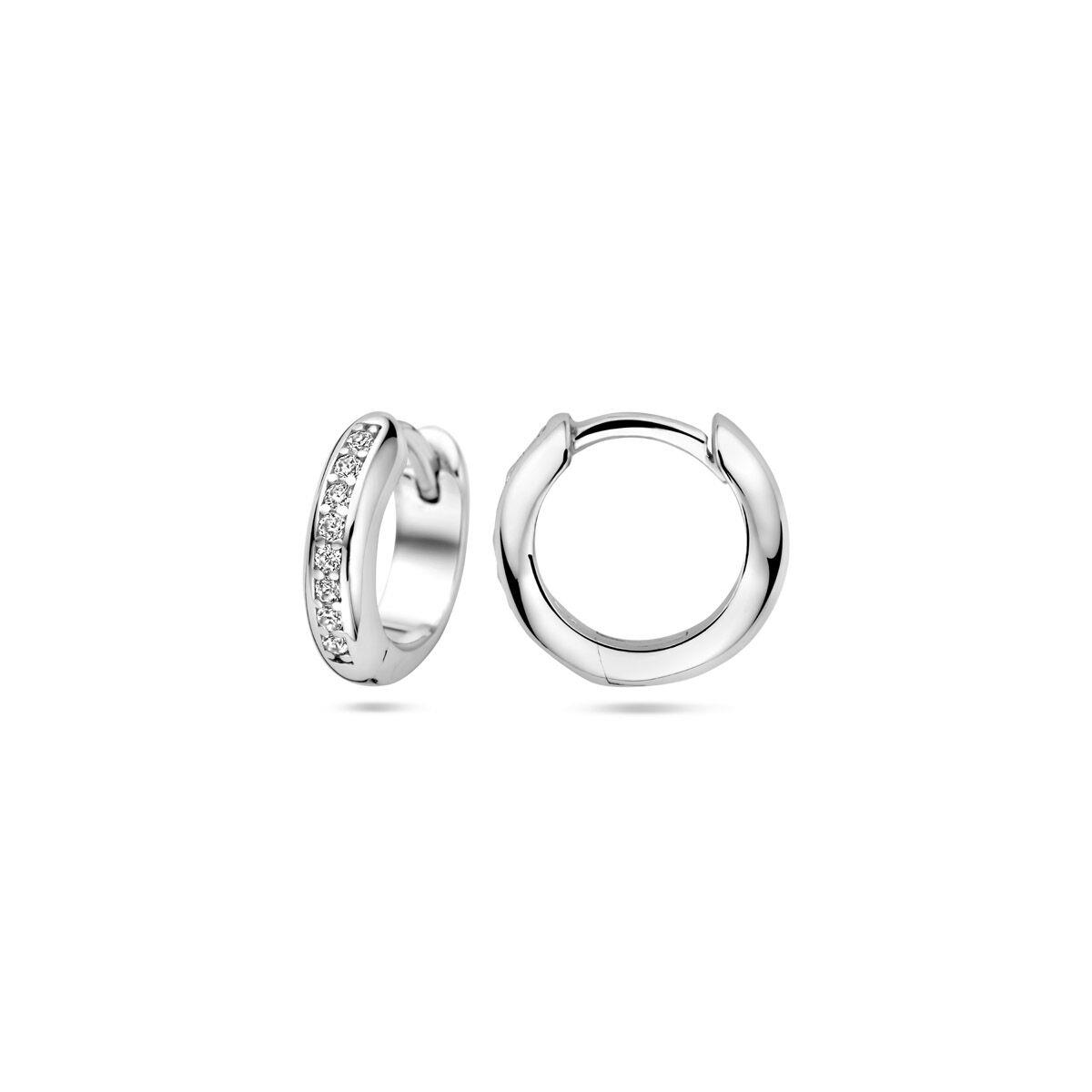 Creolen Silber mit Zirkonia 12,0mm