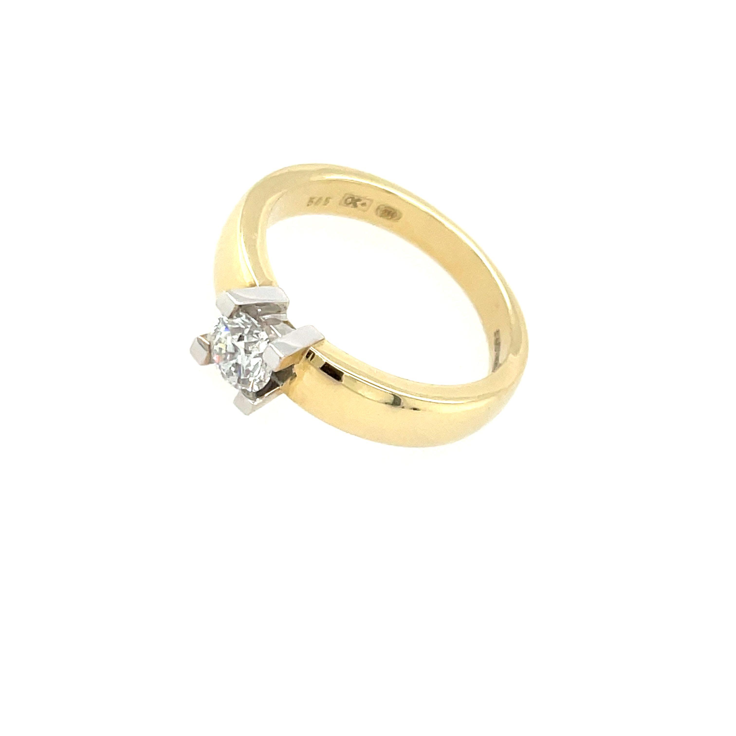 Solitaire Ring 4-Krappen 0,51ct