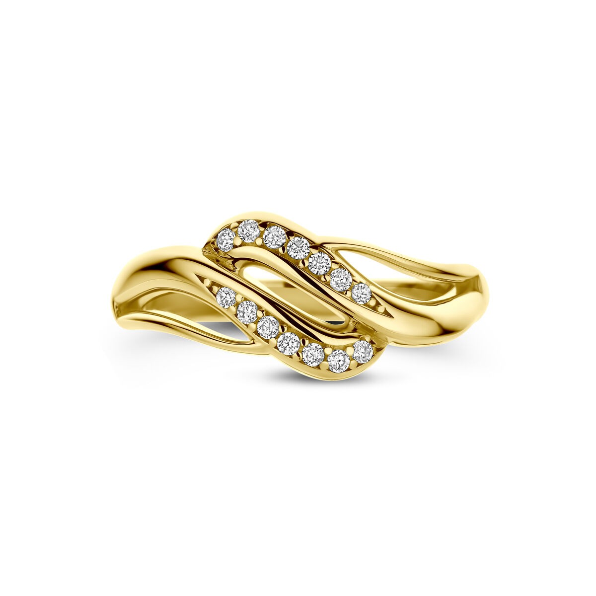 Gelbgold Ring mit Zirkonia
