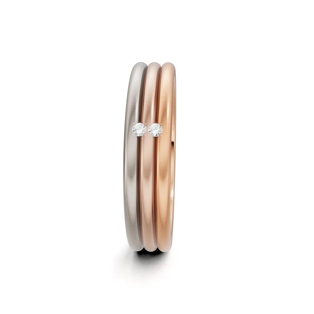 Niessing Tricolor Ring mit 2 Brillanten