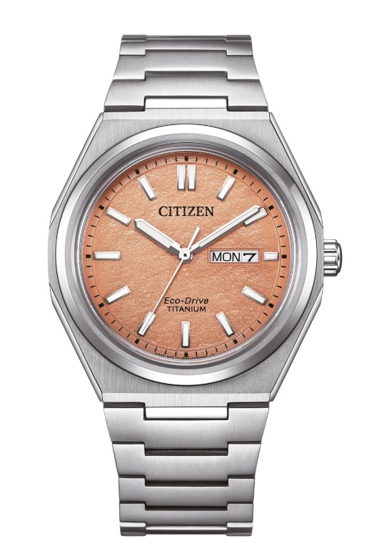 Citizen Eco-Drive Titan Orange Day Date