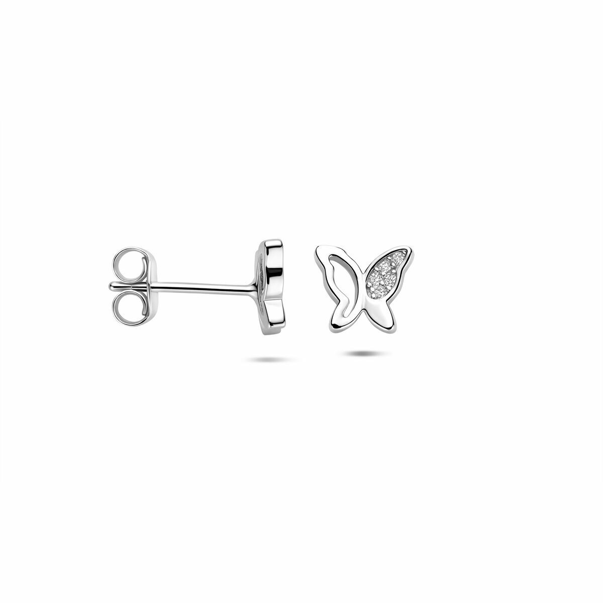 Schmetterling Ohrstecker mit Zirkonia