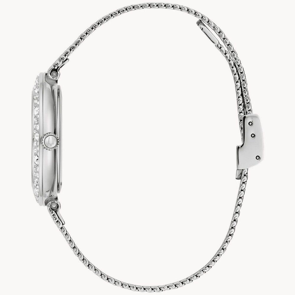 Bulova Phantom Champagne Crystal Damenuhr Silber