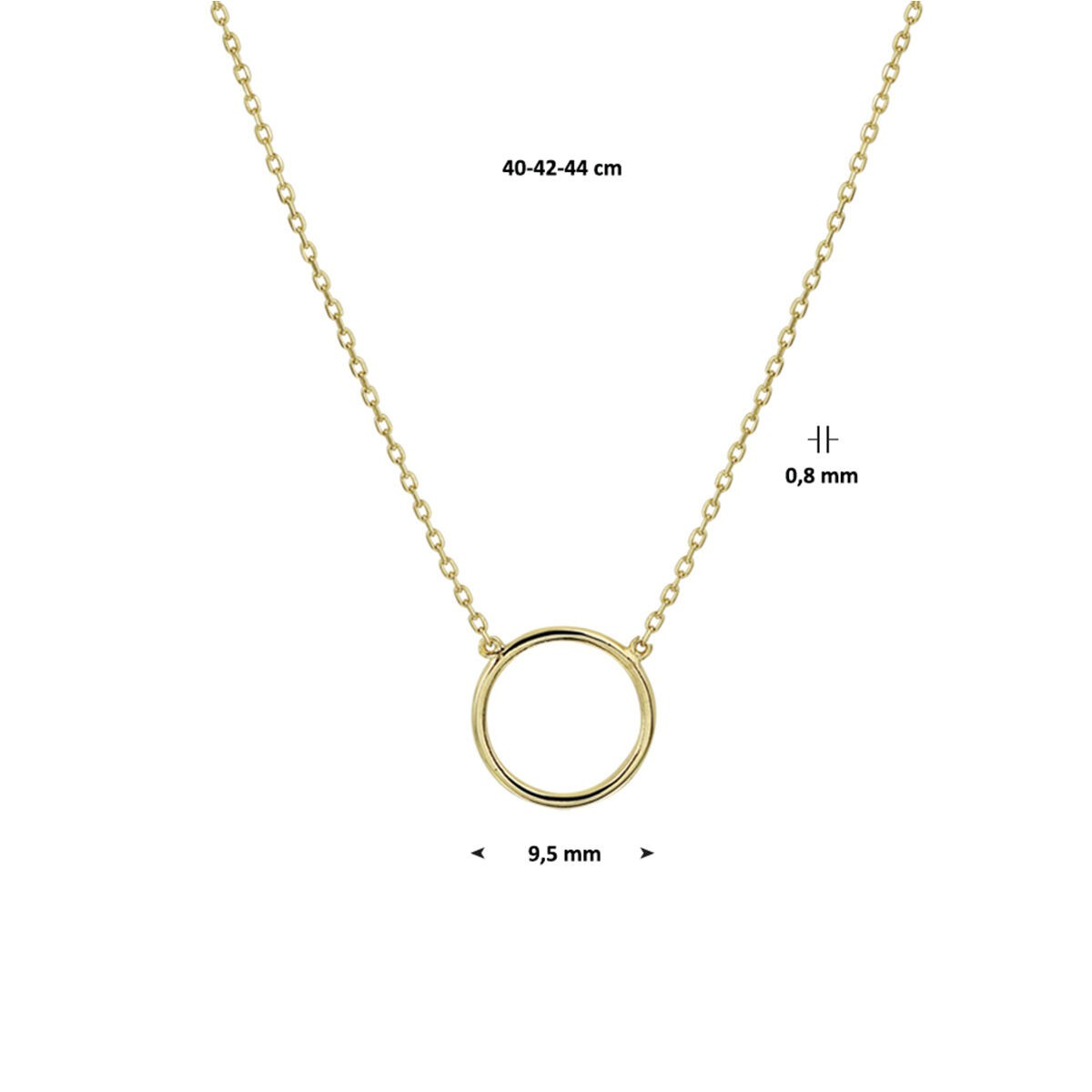 Kette mit Kreis in 585/- Gelbgold