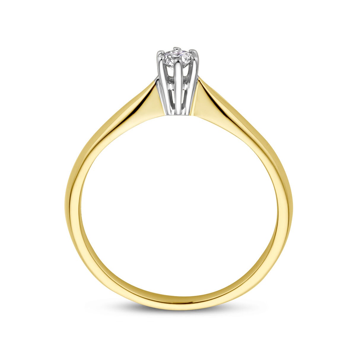Solitaire Ring 6 Krappenfassung 0,10ct