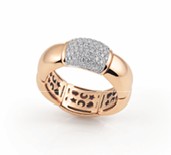 Al Coro Stretchy Ring mit braunen Brillanten
