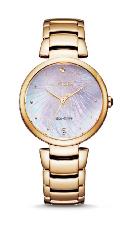 Citizen Eco-Drive Damenuhr L Roségold Perlmutt
