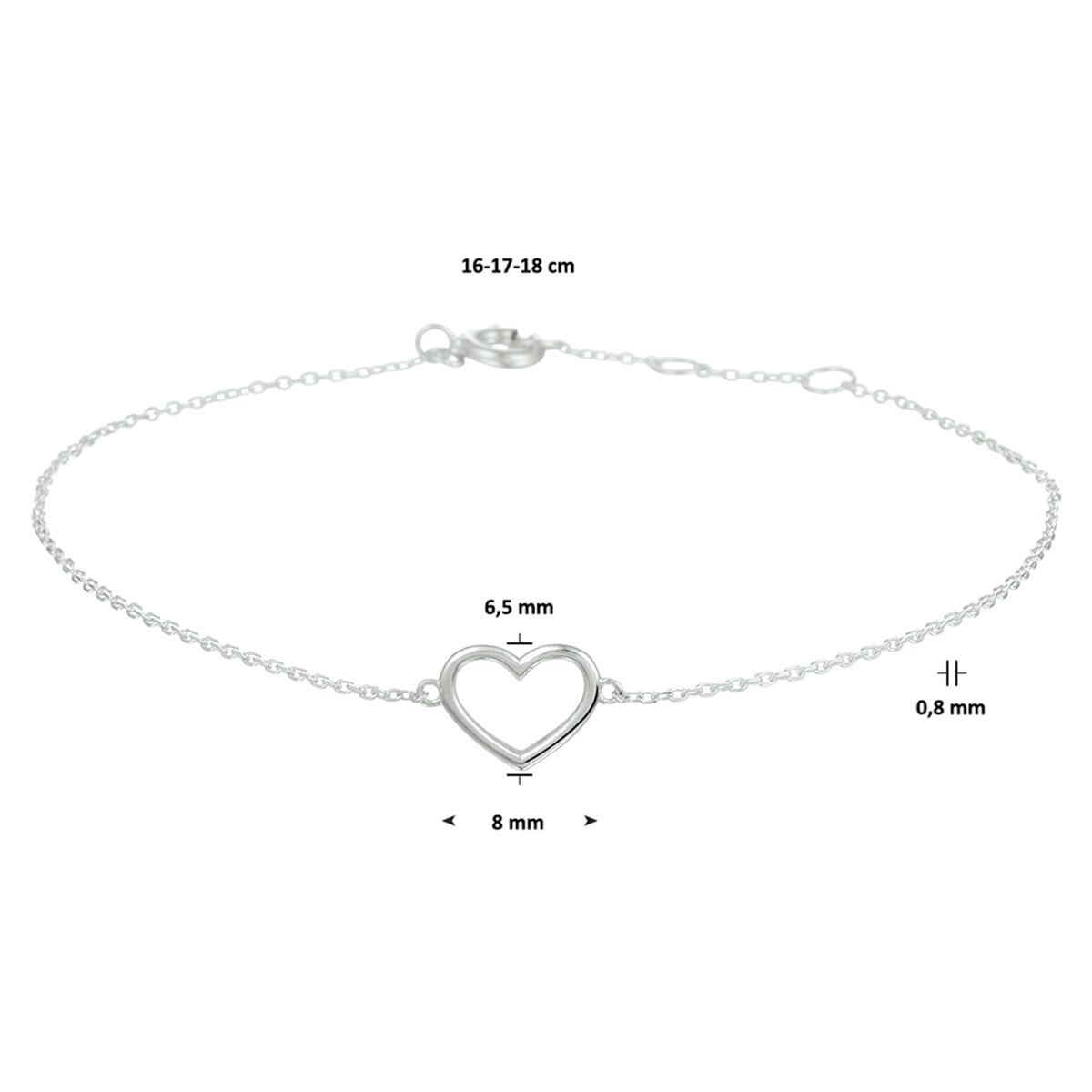 Herz Armband Weißgold