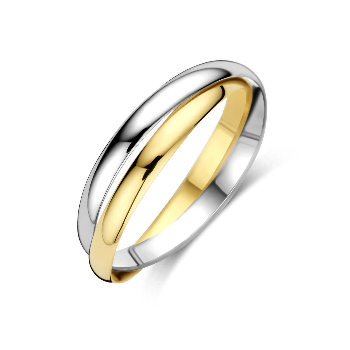 Doppelring Gelbgold und Weißgold