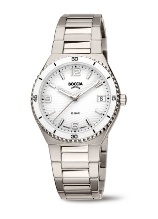 Boccia Titanium Uhr weiß