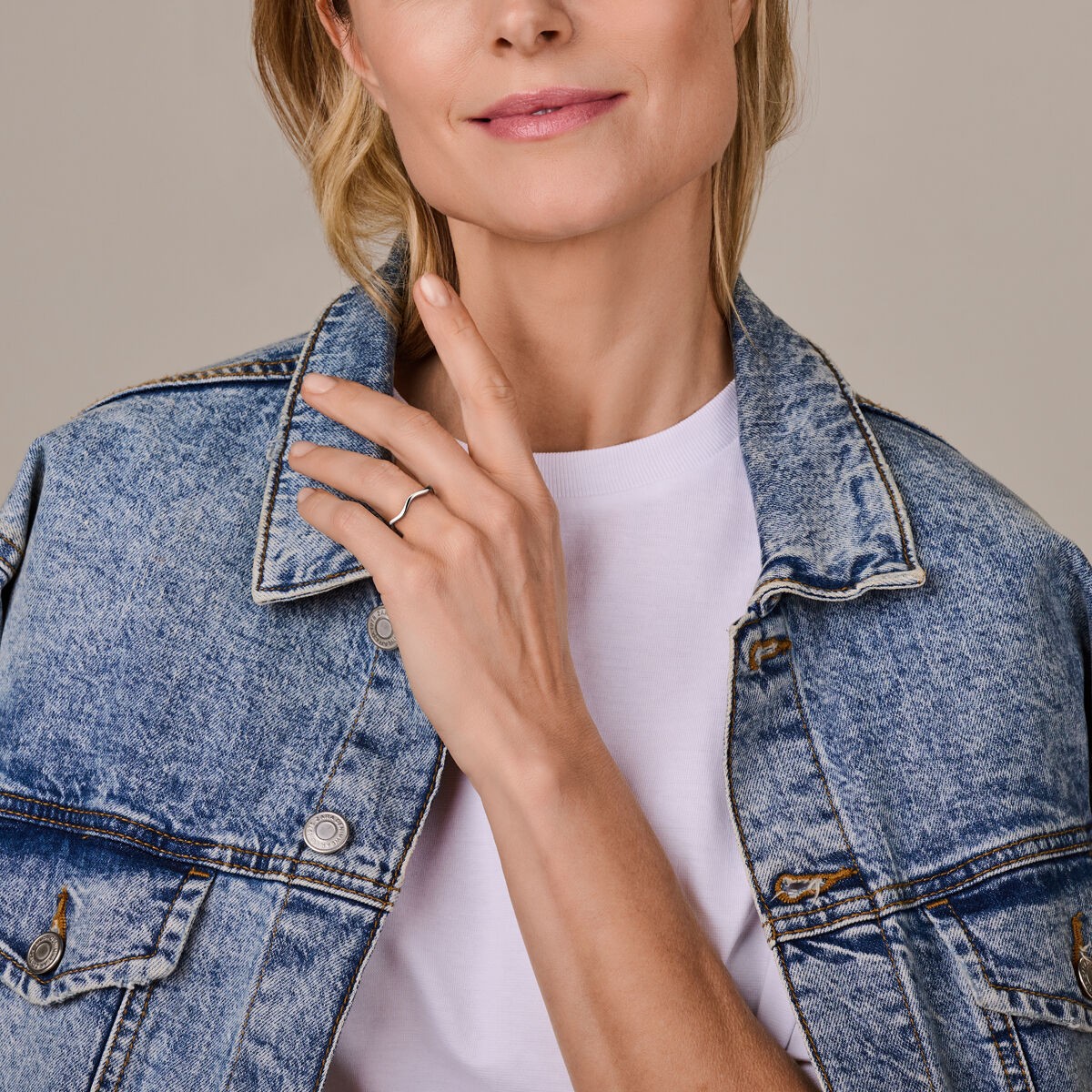 Ring Silber Welle