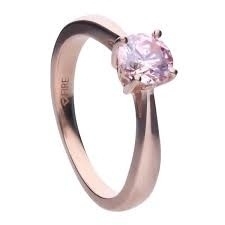 Diamonfire Ring Rotgold mit rosa Zirkonia