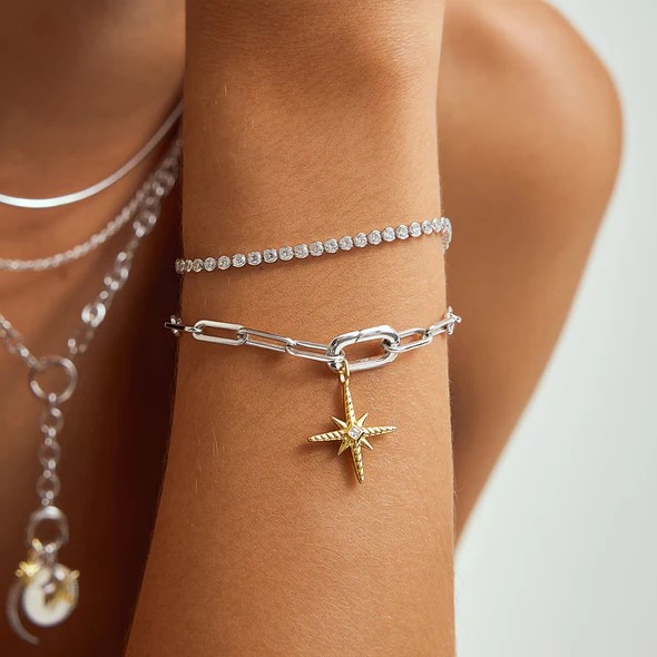 Ania Haie Silberne Classic Tennis Armband