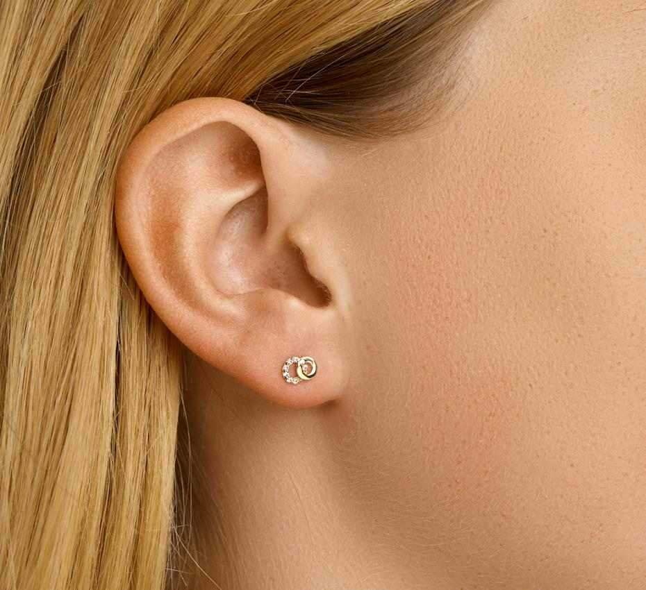 Ohrstecker Ring in Ring