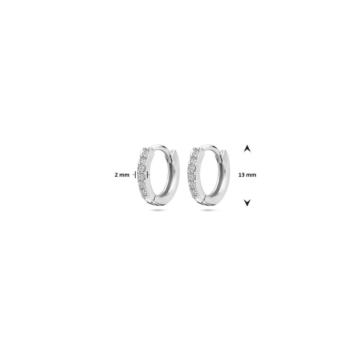 Creolen mit Zirkonia 13mm