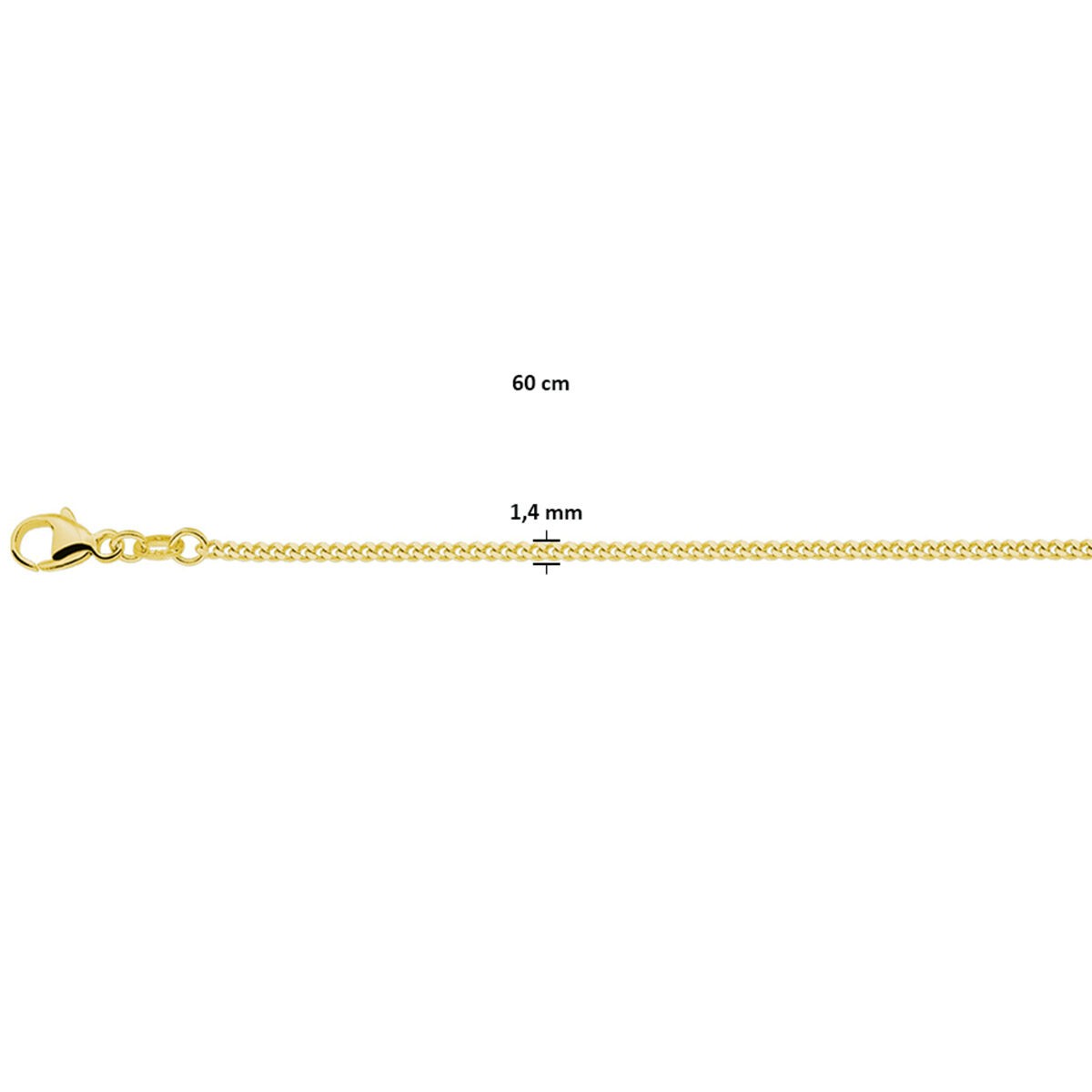 Collierkette Anker Double 60,0cm