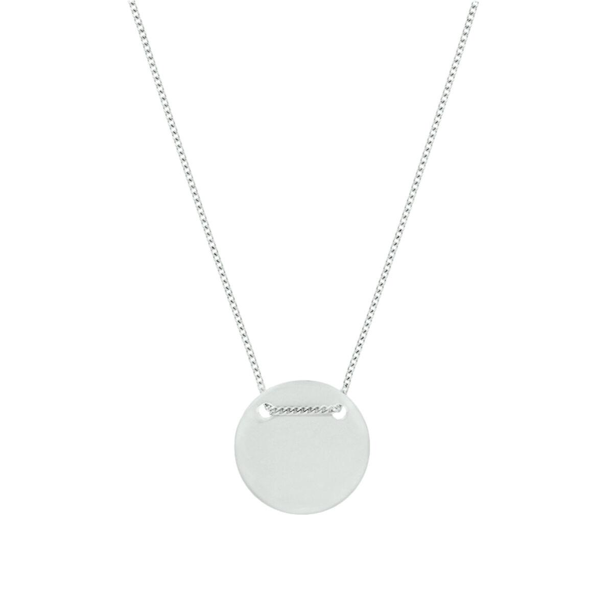 Kette mit rundem Gravur Anhänger 17,0mm