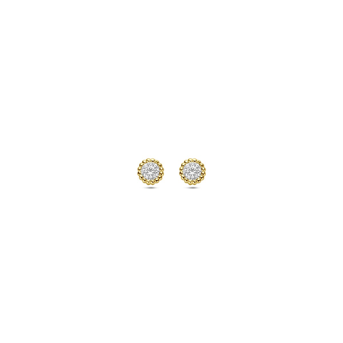Solitaire Zirkonia mit Kordelfassung 4mm