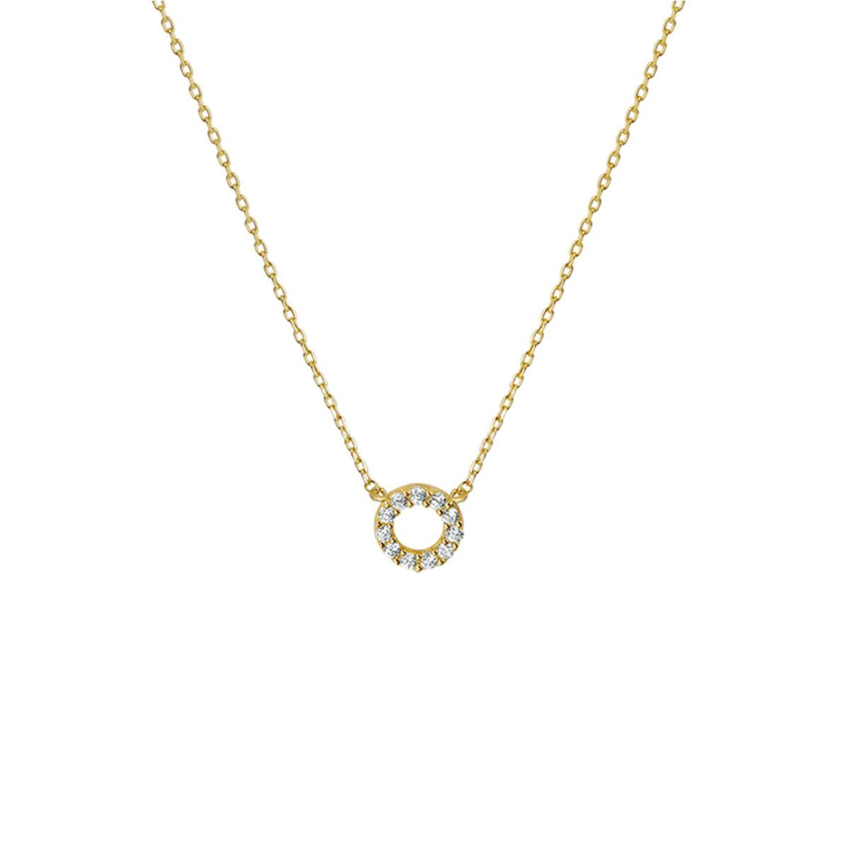 Kette Gelbgold mit Kreis Anhänger
