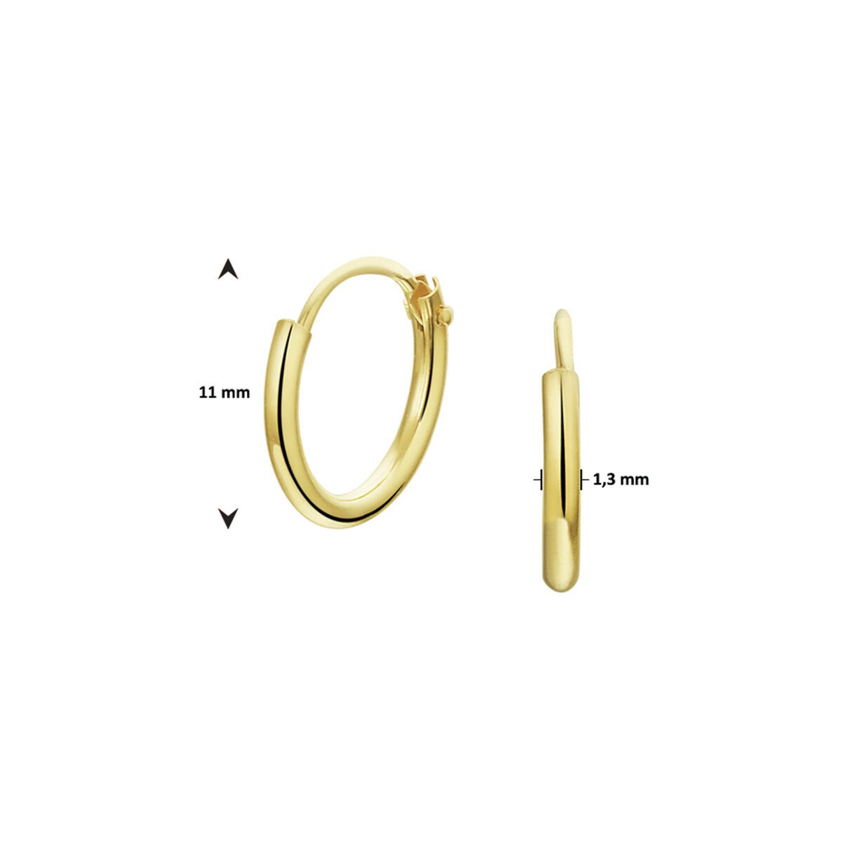 Drahtcreolen vergoldet 11,0mm