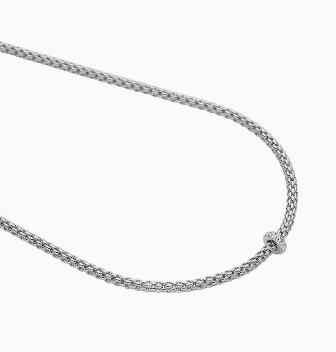 Fope Prima Collier Weißgold Pavée Rondel