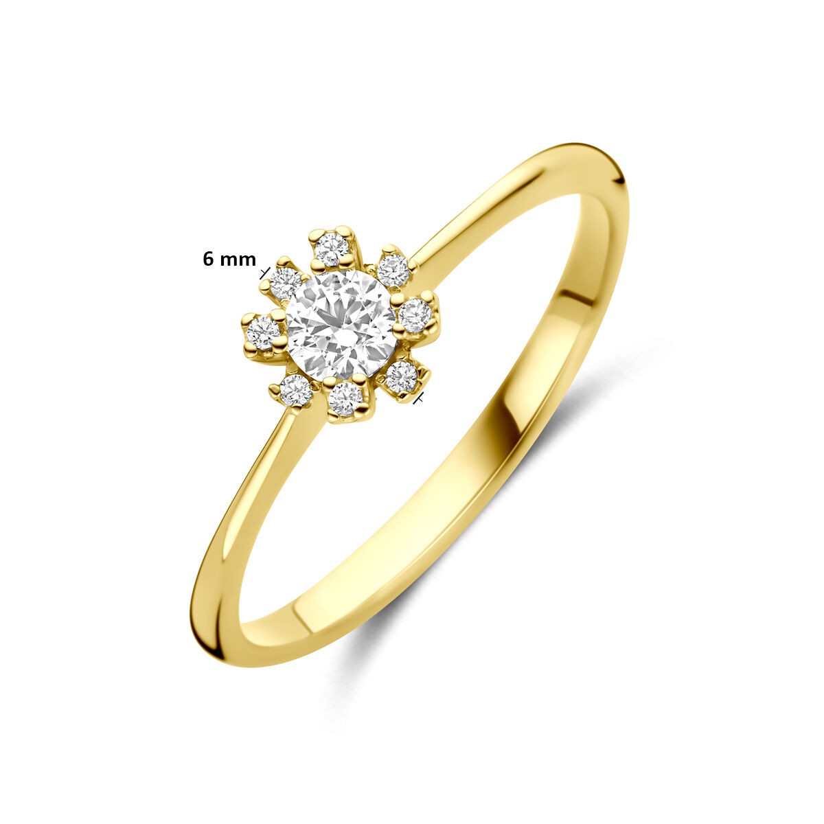 Ring Rose mit Zirkonia