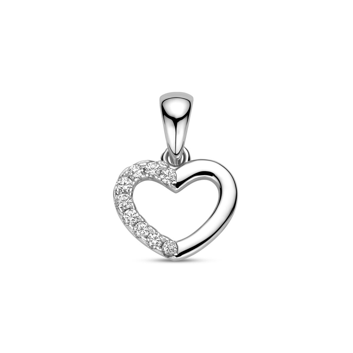 Herz Anhänger mit Zirkonia 12,0mm
