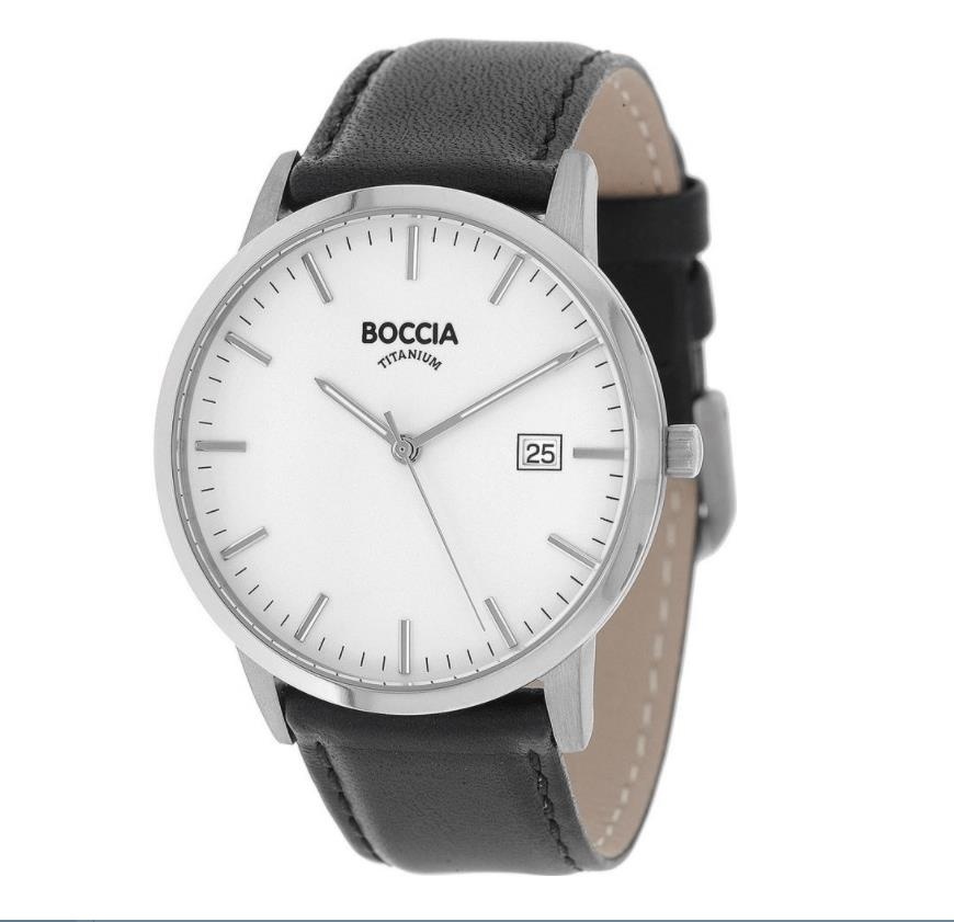 Boccia Titanium Quarz Armbanduhr mit Datum