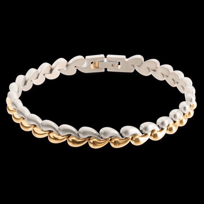 Boccia Titanium Armband Wellen Bicolor
