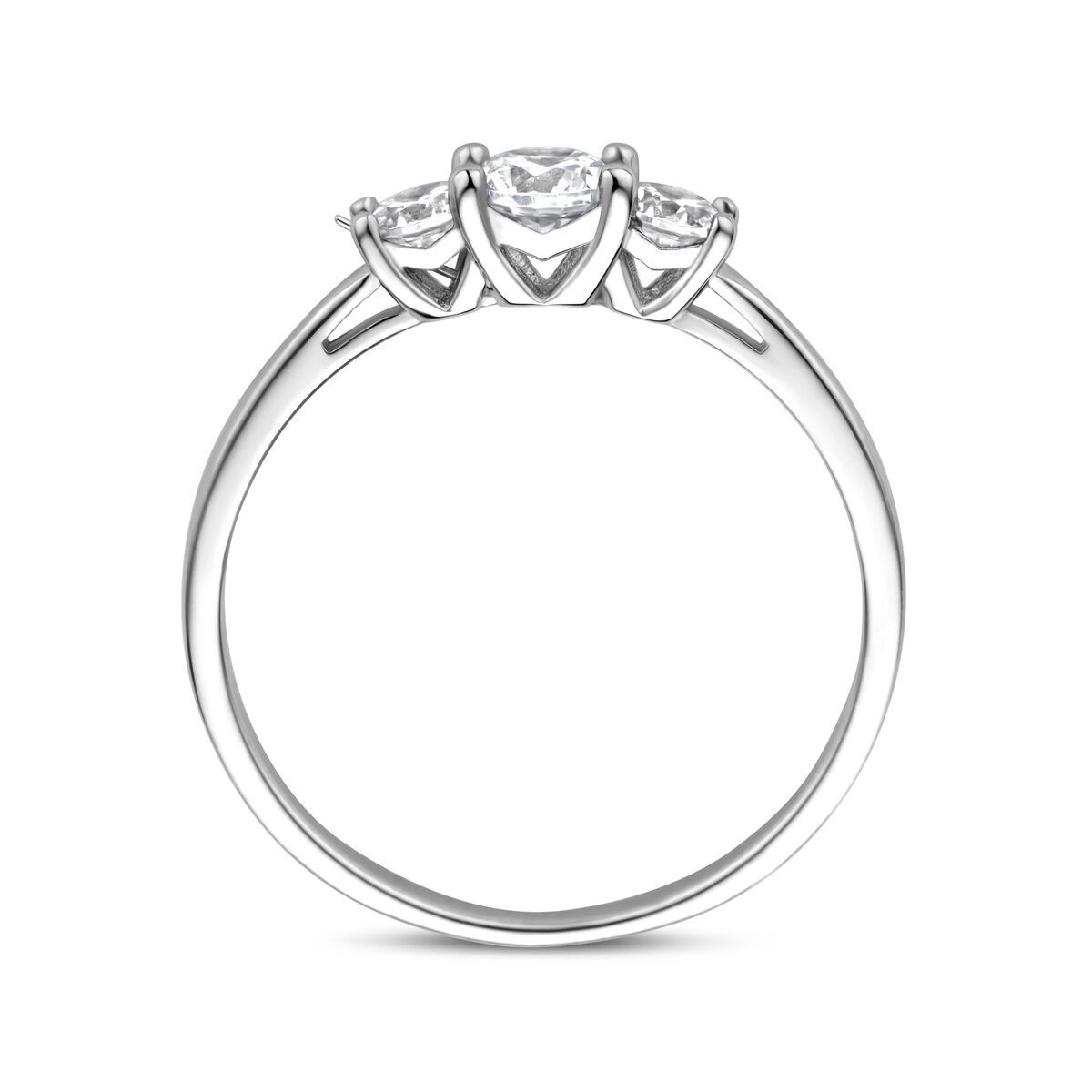 Ring Silber mit 3 Zirkonia