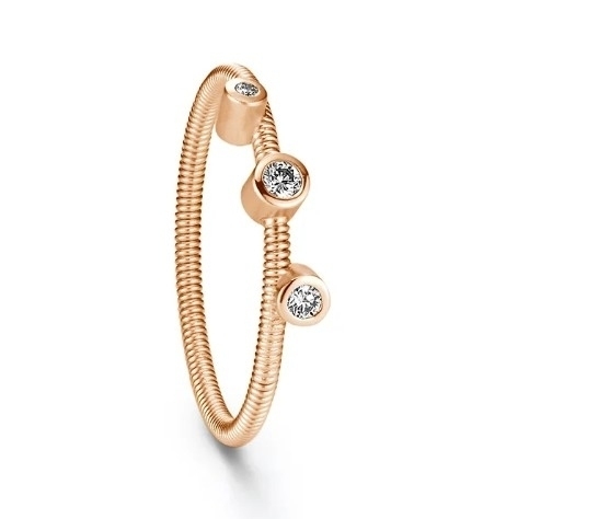 Niessing Artist Ring Rotgold mit 3 Brillanten