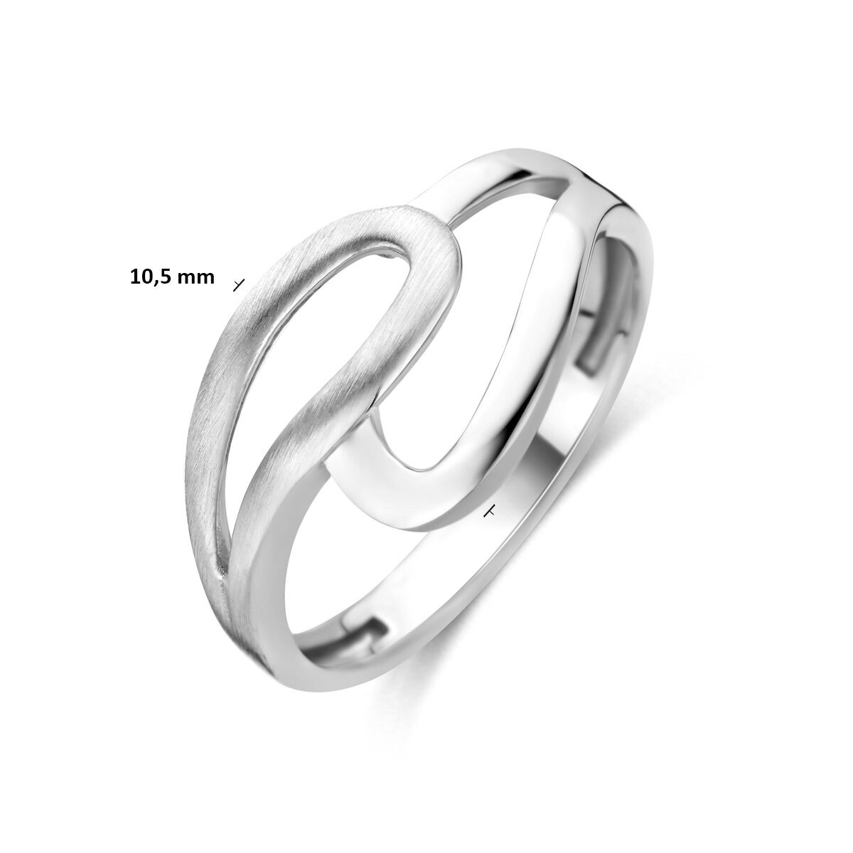 Silber Ring poliert - matt