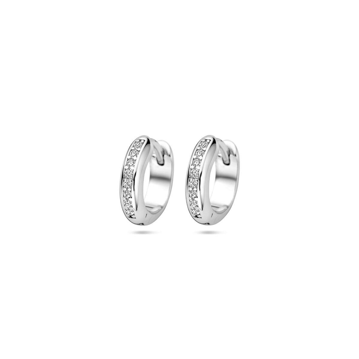 Creolen Silber mit Zirkonia 12,0mm