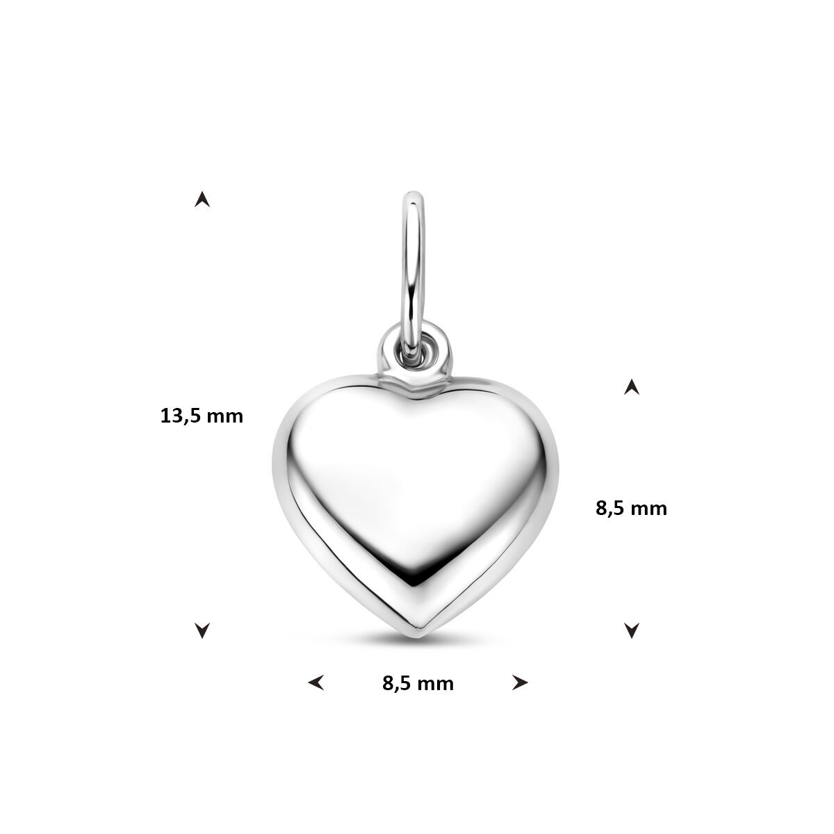 Herz Anhänger Silber 8,5mm