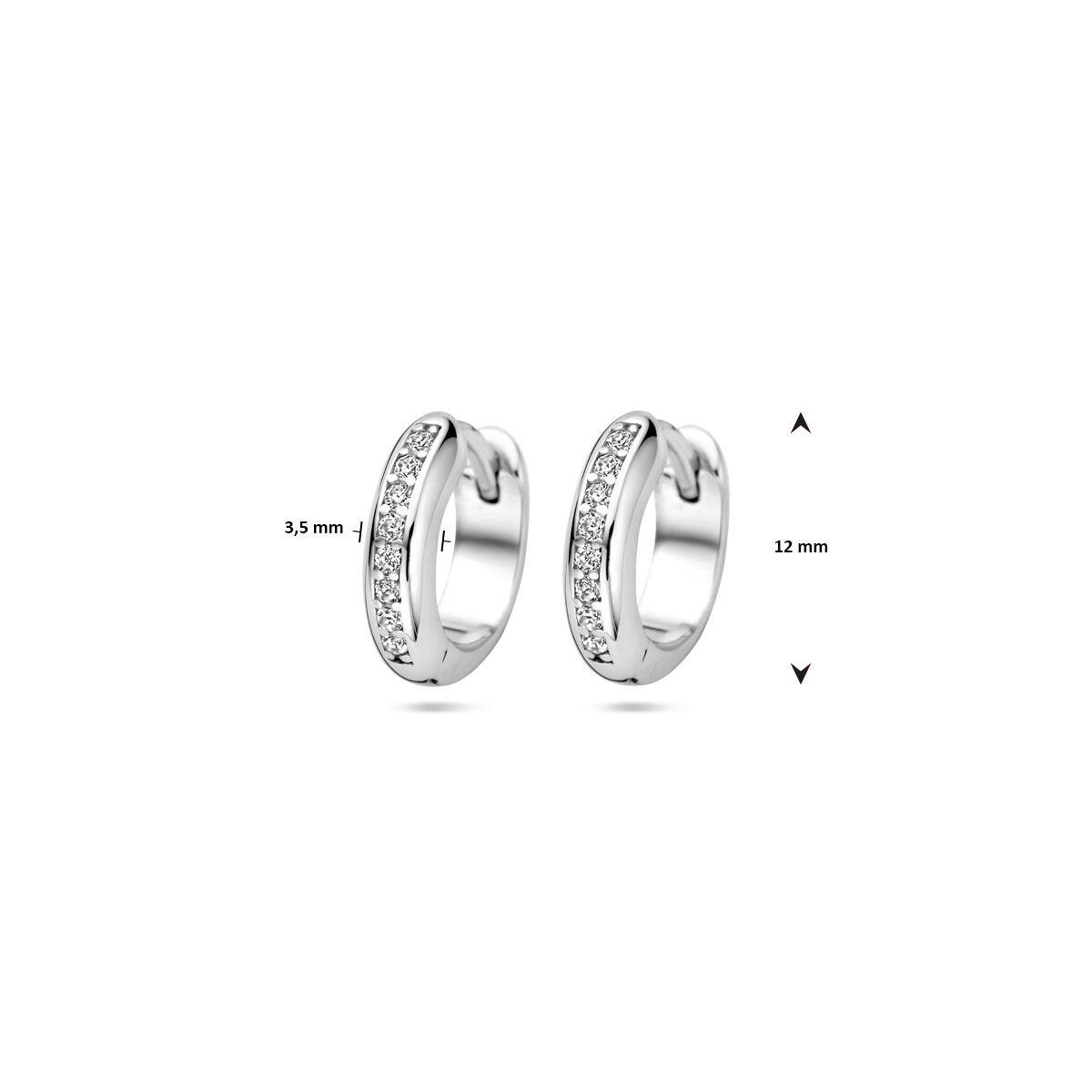 Creolen Silber mit Zirkonia 12,0mm