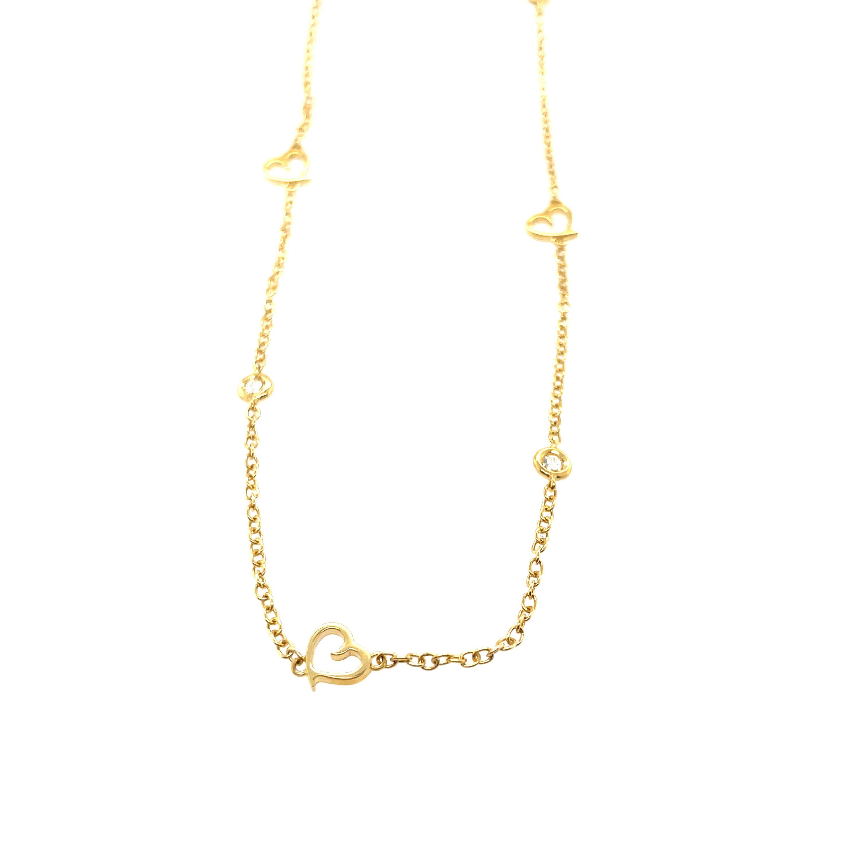 Clioro Brillant Collier mit Herzen