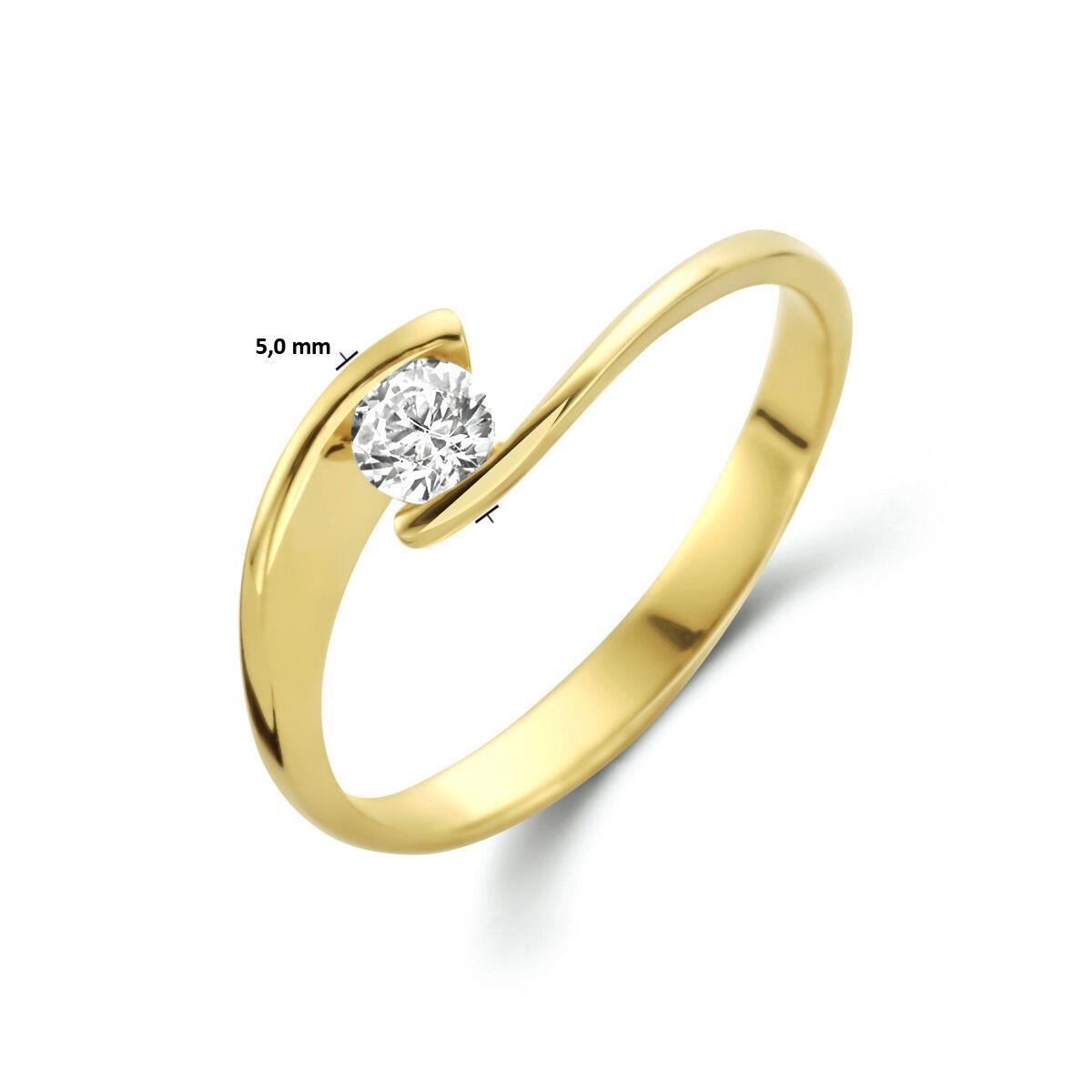 Solitaire Ring mit Zirkonia