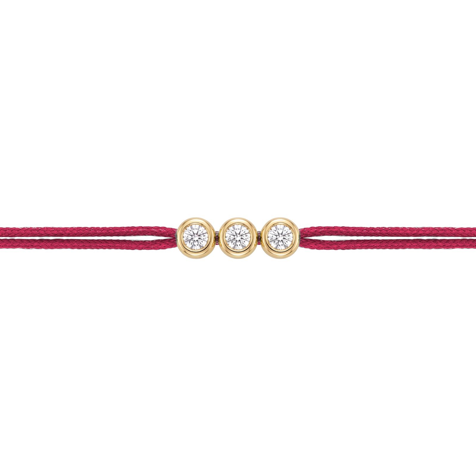 Armband Love Lab Multi Three Bordeaux 0,15ct VG