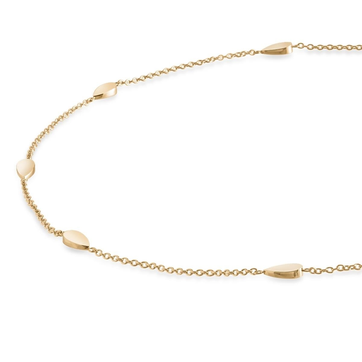 Boccia Titanium Collier Gelbvergoldet mit Tropfen