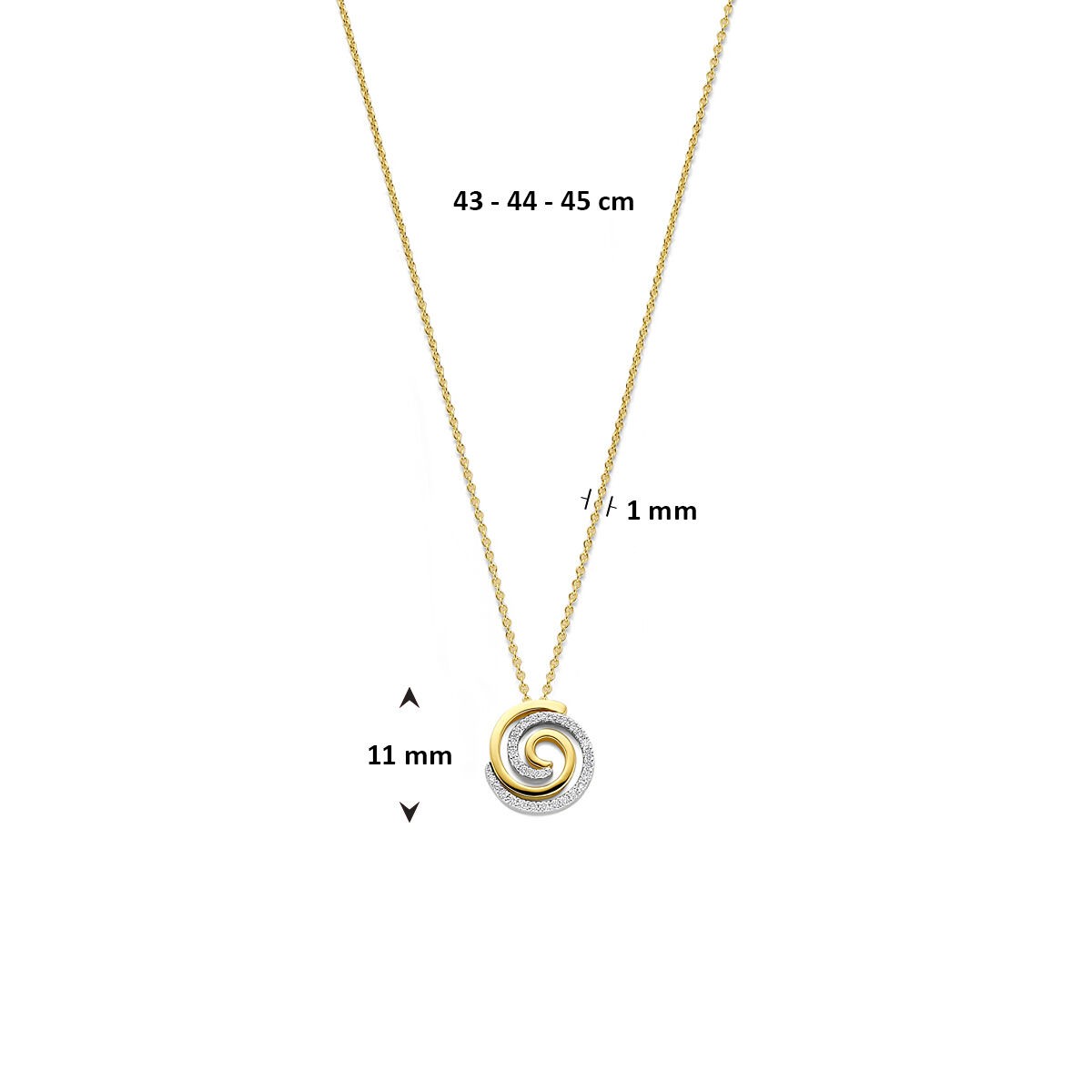 Kette mit Anhänger und Brillanten in Weißgold