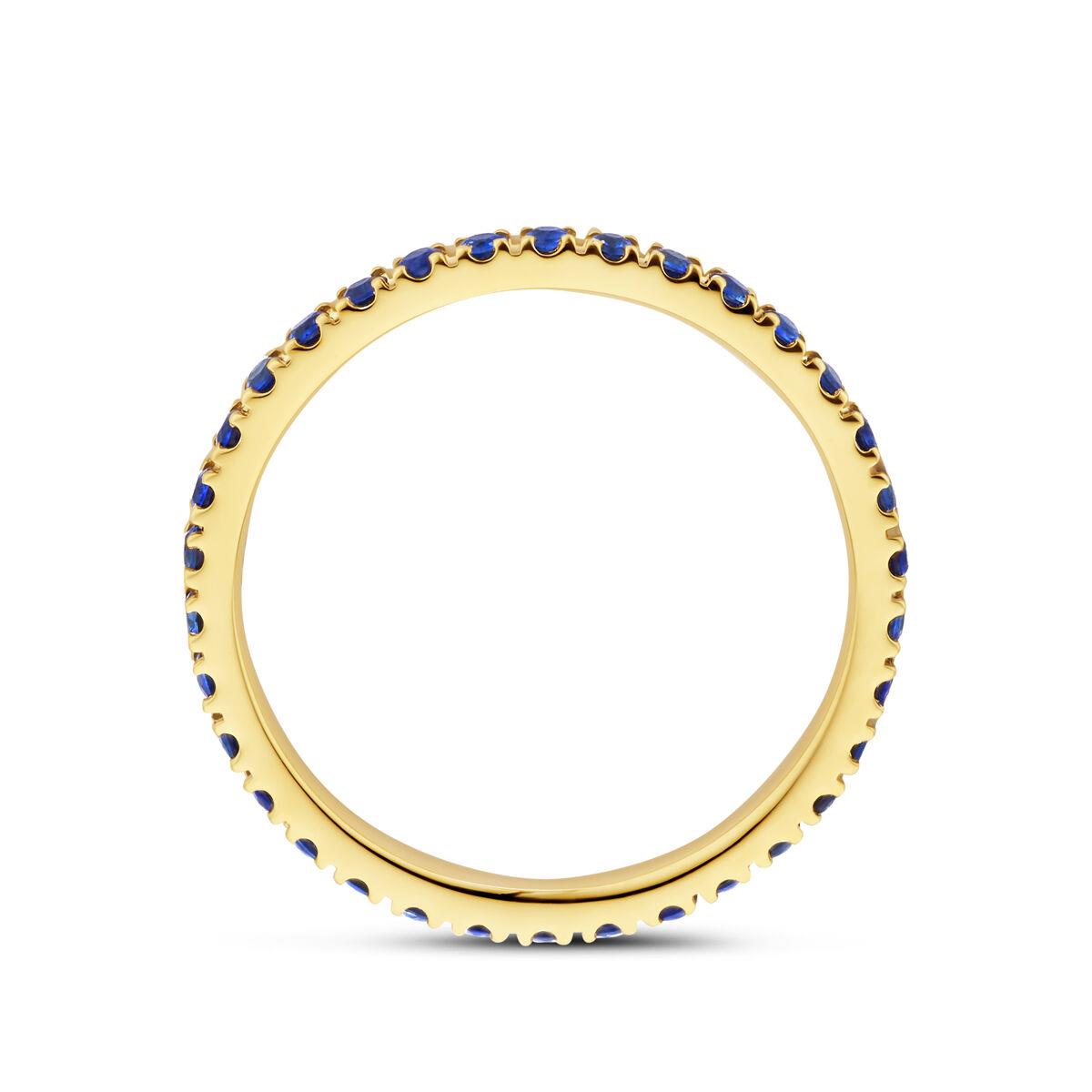 Memoire Ring mit blauen Saphire