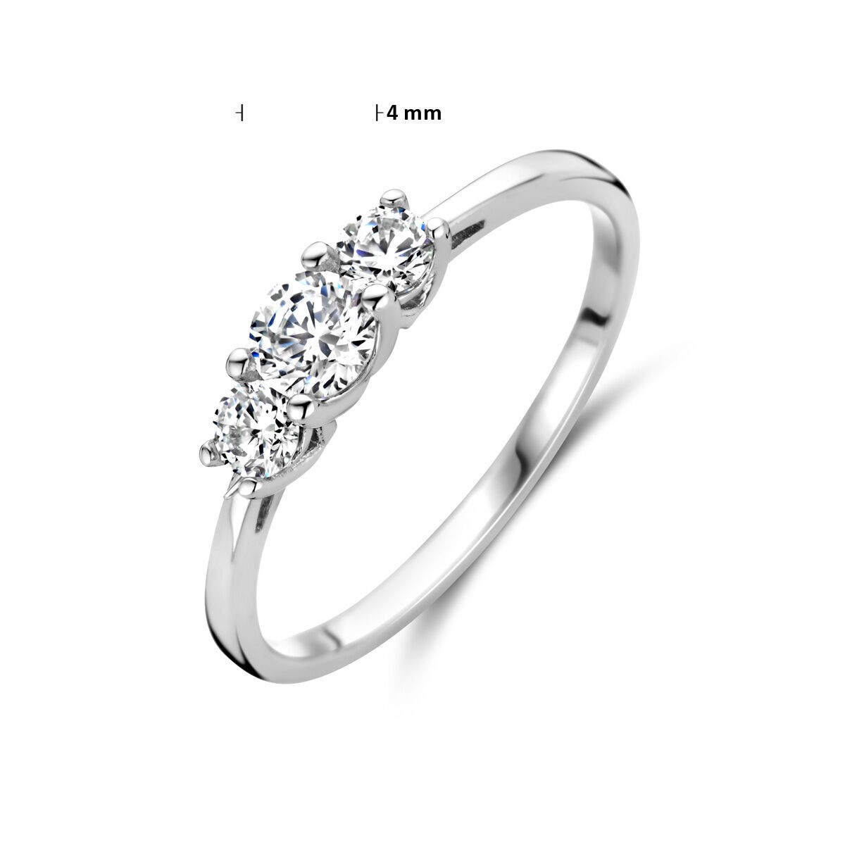 Ring Silber mit 3 Zirkonia