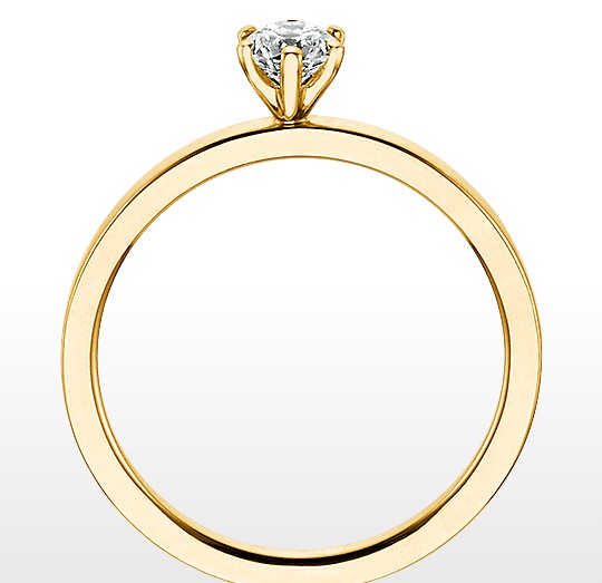 Dettinger Solitaire Ring Gelbgold 0,15ct