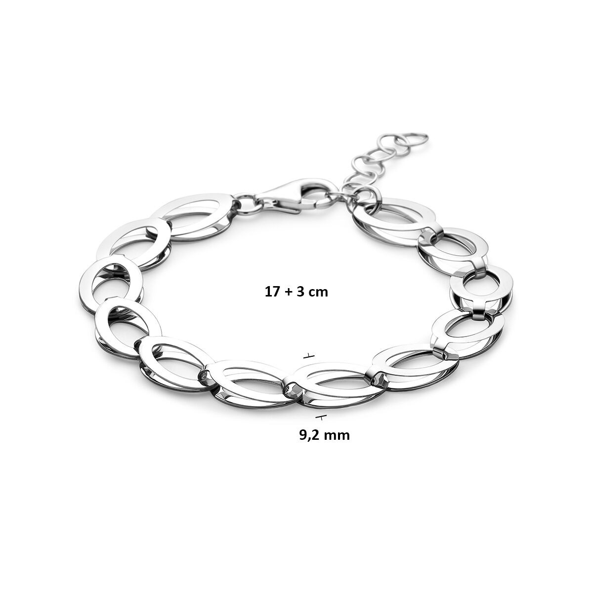 Silber Armband Ovale Elemente
