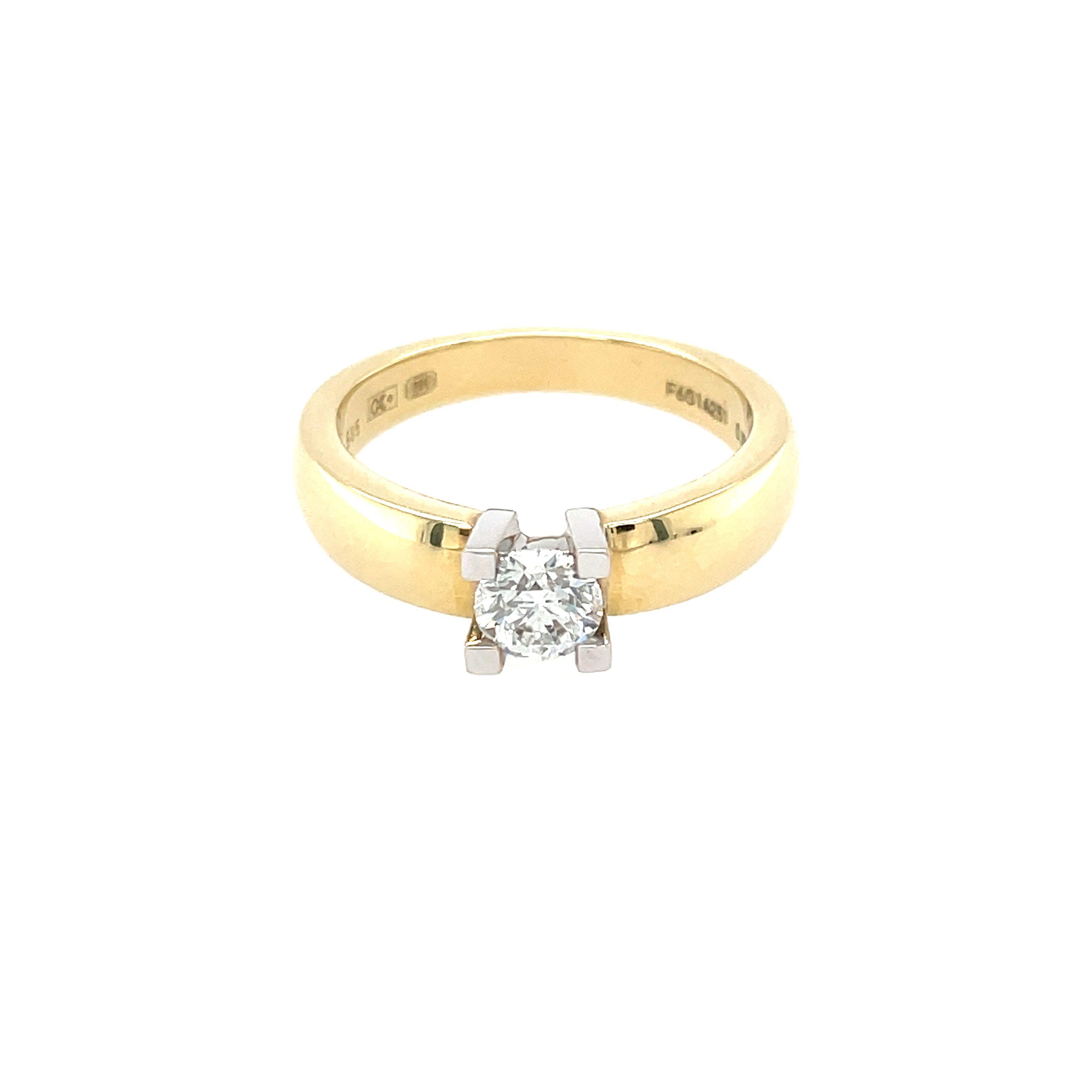 Solitaire Ring 4-Krappen 0,51ct