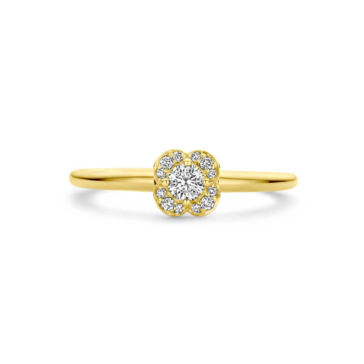 Ring mit Blume aus Brillanten
